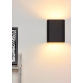 OVALIS sienas lampa 16x8x20 cm E14 2x9W melna (Lucide)