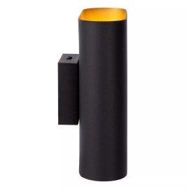 OVALIS sienas lampa 16x8x20 cm E14 2x9W melna (Lucide)