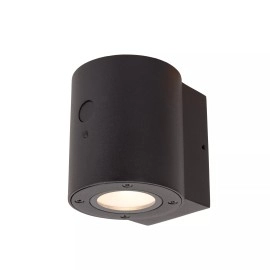 PERTH āra saules sienas lampa 1x1W Integrated LED IP65 melna (Lucide)