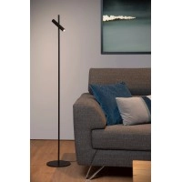 PHILON dimmējama LED stāvlampa lasīšanai 4,5 W 3000K melna (Lucide)