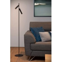 PHILON dimmējama LED stāvlampa lasīšanai 2 x 4,5 W 3000K melna (Lucide)
