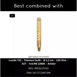 PILAR āra sienas lampa 2x6W E27 IP54 melna (Lucide)