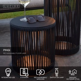 PINGI āra stāvlampa LED 1x2.5W 3000K melna - 36,5 cm (Lucide)