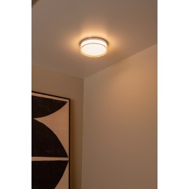 PLANO vannas istabas griestu lampa Ø23 cm LED dimmējama 11W opāla (Lucide)