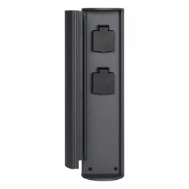 POWERPOINT āra rozetes stabiņš Type E antracīta (Lucide)