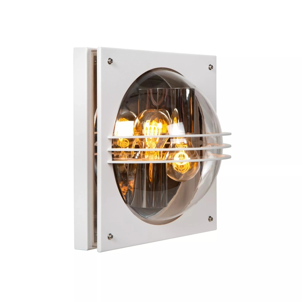 PRIVAS āra sienas lampa 2x60W E27 IP44 balta (Lucide)