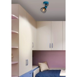 Bērnu griestu prožektors POLA 1xE27 60W zila (Lucide)