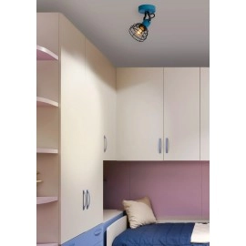 Bērnu griestu prožektors POLA 1xE27 60W zila (Lucide)