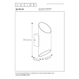 QUIRIJN sienas lampa Ø10 cm 1 x 40 W G9 melna (Lucide)