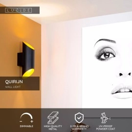 QUIRIJN sienas lampa Ø10 cm 1 x 40 W G9 melna (Lucide)