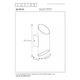 QUIRIJN sienas lampa Ø10 cm 1 x 40 W G9 balta (Lucide)