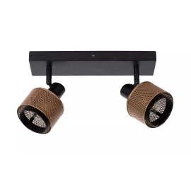 RAFA griestu prožektors 13,5x10,5 cm 2xE14 melna (Lucide)