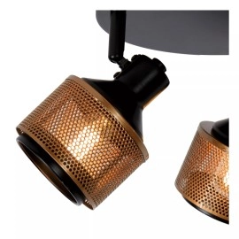 Griestu prožektors RAFA Ø35 cm 3xE14 40W melna (Lucide)