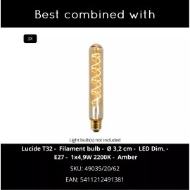 RAFAL piekaramā lampa Ø50 cm 3xE27 pelēka (Lucide)