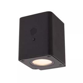 RAMIN āra saules sienas lampa 1x1W Integrated LED IP54 melna (Lucide)