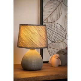 RAMZI galda lampa Ø18 cm 1xE14 40 W pelēka (Lucide)