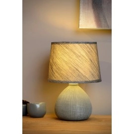 RAMZI galda lampa Ø18 cm 1xE14 40 W pelēka (Lucide)