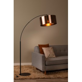 RANKOS stāvlampa ar izliektu statīvu 38x12 cm 1xE27 melna (Lucide)