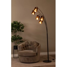 RANKOS stāvlampa 36x15 cm 5xE14 melna (Lucide)