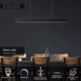 RAYA LED piekaramā lampa 119 cm 36 W 2700K melna (Lucide)