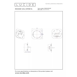 RECESSED iebūvējamais LED dimmeris 300 W melns (Lucide)