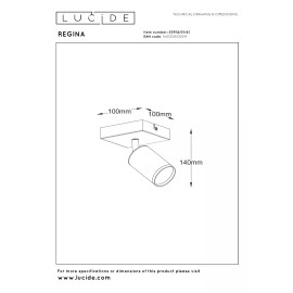 REGINA griestu prožektors 1xGU10 taupe (Lucide)