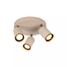 REGINA griestu prožektors Ø21 cm 3xGU10 taupe (Lucide)