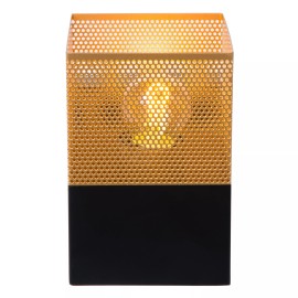 RENATE sienas lampa 10 x 10 cm 1 x E27 misiņa/melna (Lucide)