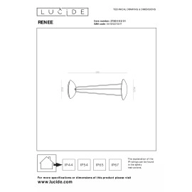 RENEE uzlādējama āra galda lampa Ø12,3 cm LED 2.2W Dim-to-warm IP54 balta (Lucide)