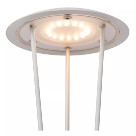 RENEE uzlādējama āra galda lampa Ø12,3 cm LED 2.2W Dim-to-warm IP54 balta (Lucide)