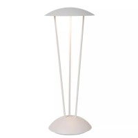 RENEE uzlādējama āra galda lampa Ø12,3 cm LED 2.2W Dim-to-warm IP54 balta (Lucide)