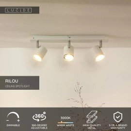 RILOU griestu prožektors GU10 LED 3x5W 3000K balts (Lucide)