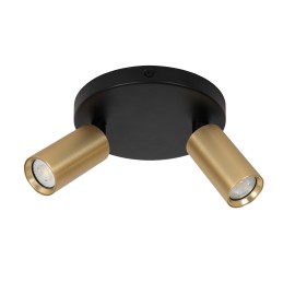 RITMO griestu prožektors 2xGU10 (MR11) matēts zelts / misiņš (Lucide)