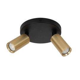 RITMO griestu prožektors 2xGU10 (MR11) matēts zelts / misiņš (Lucide)