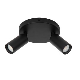 RITMO griestu prožektors 2xGU10 (MR11) melns (Lucide)