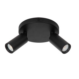 RITMO griestu prožektors 2xGU10 (MR11) melns (Lucide)