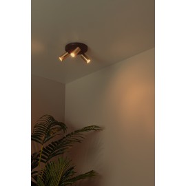 RITMO griestu prožektors 3xGU10 (MR11) matēts zelts / misiņš (Lucide)