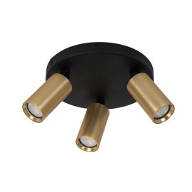 RITMO griestu prožektors 3xGU10 (MR11) matēts zelts / misiņš (Lucide)