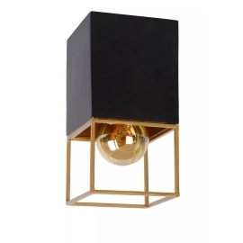 RIXT griestu lampa 10 x 10 cm 1 x E27 melna/misiņa (Lucide)