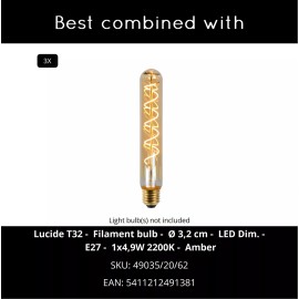 ROLLO piekaramā lampa 3xE27 terakota (Lucide)