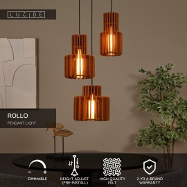 ROLLO piekaramā lampa 3xE27 terakota (Lucide)