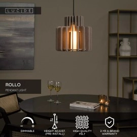 ROLLO piekaramā lampa 1x40W E27 taupe (Lucide)