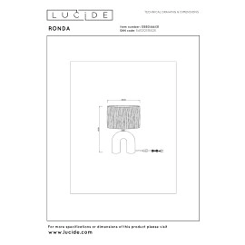 RONDA galda lampa 29x29 cm 1xE27 balta (Lucide)
