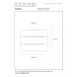 ROSAS griestu lampa Ø26 cm 1xE27 melna (Lucide)