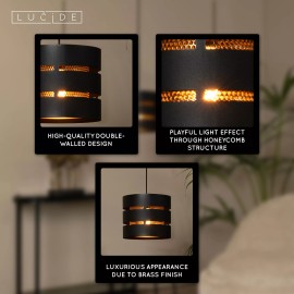 ROSAS piekaramā lampa 130 cm 3 x E27 melna (Lucide)