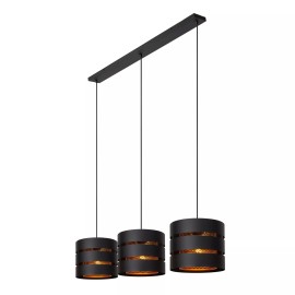 ROSAS piekaramā lampa 130 cm 3 x E27 melna (Lucide)