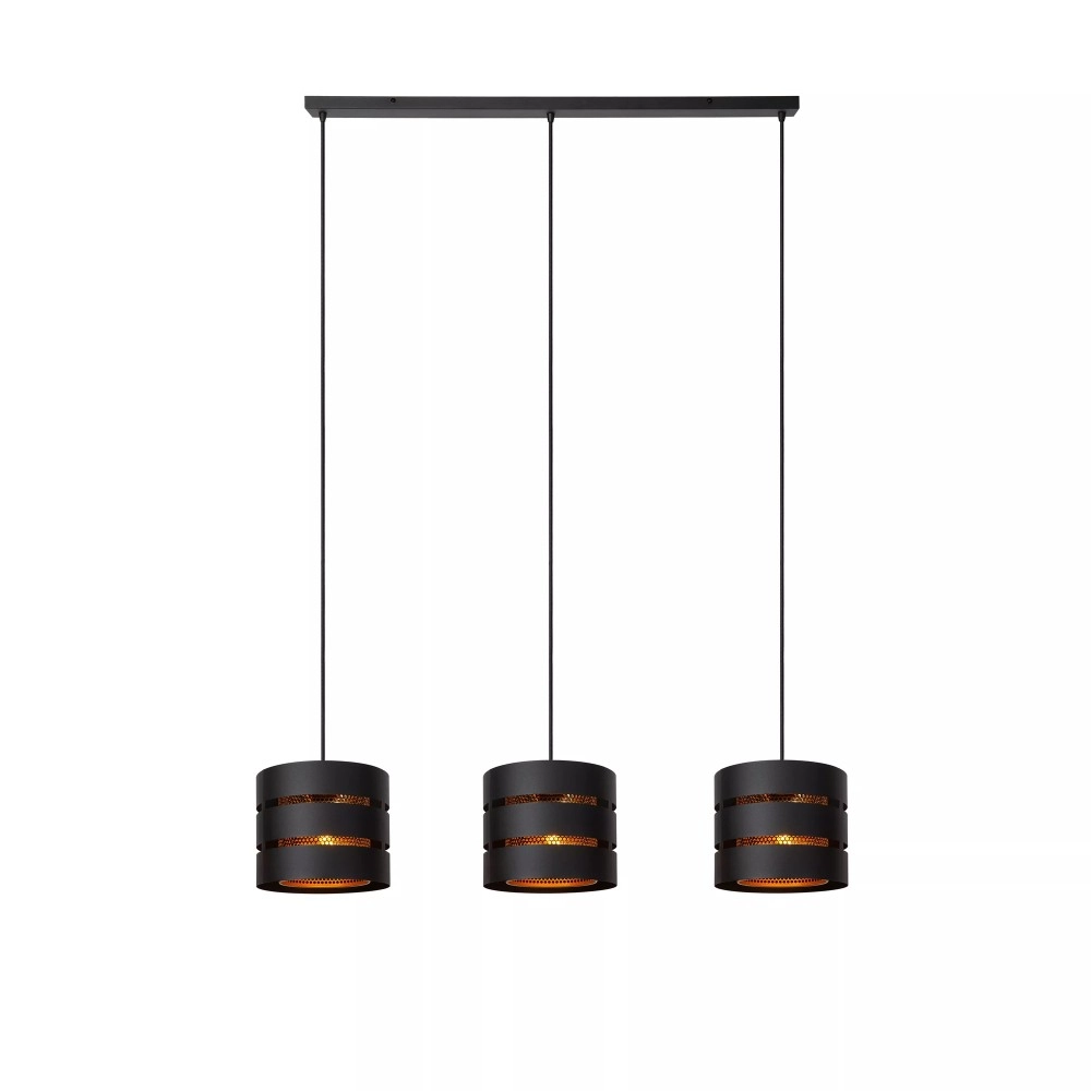 ROSAS piekaramā lampa 130 cm 3 x E27 melna (Lucide)