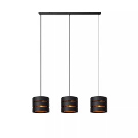 ROSAS piekaramā lampa 130 cm 3 x E27 melna (Lucide)