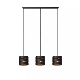 ROSAS piekaramā lampa 130 cm 3 x E27 melna (Lucide)