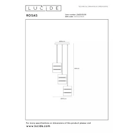ROSAS piekaramā lampa Ø43 3 x E27 melna (Lucide)